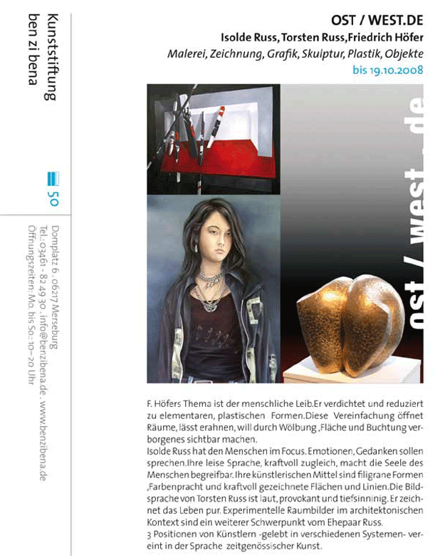 Ausstellung Isolde Russ, Torsten Russ, Friedrich Hfer